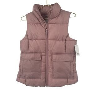 NWT SO Pink puffer vest small